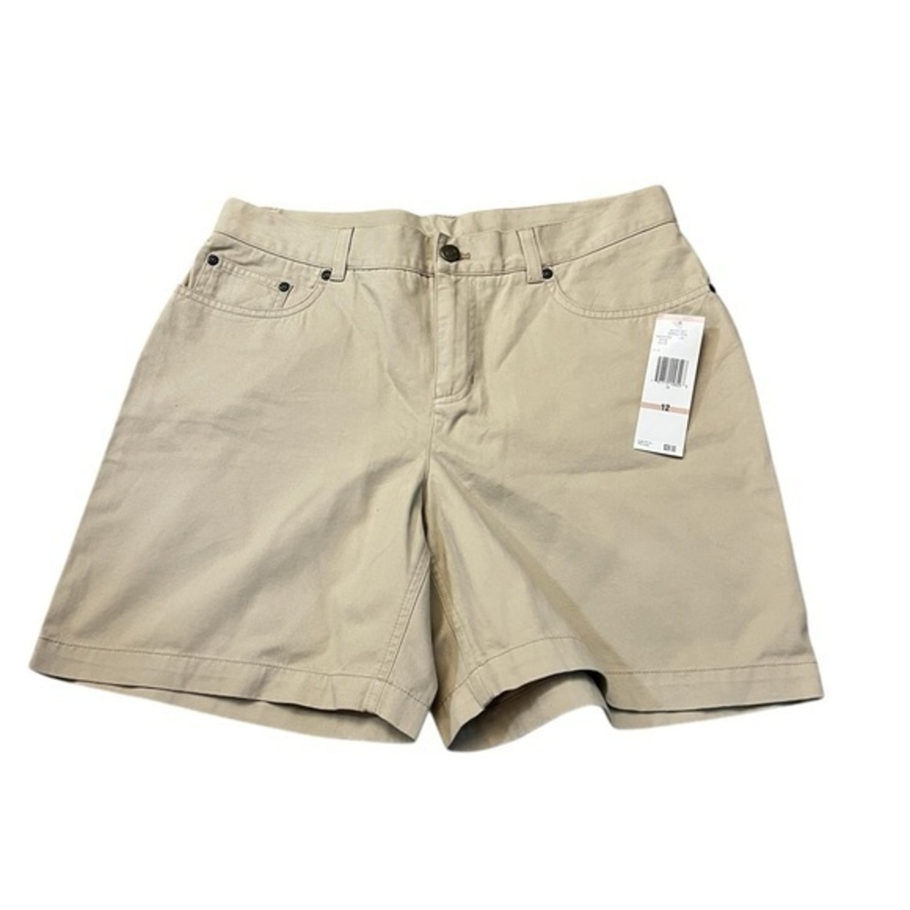 NWT! Jones New York Sport All Cotton Sandwood / Khaki 4-Pocket 6.5” Shorts, 12